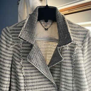 Ella Moss Salinas stripe tweed jacket, size large